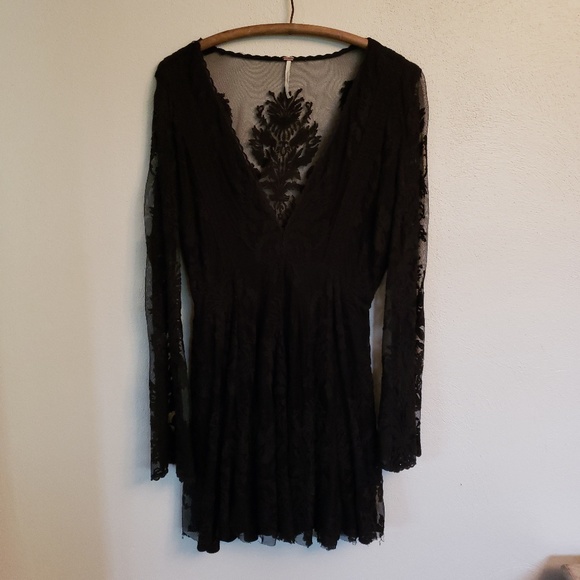 Free People Dresses & Skirts - Free People Black Lace Dress